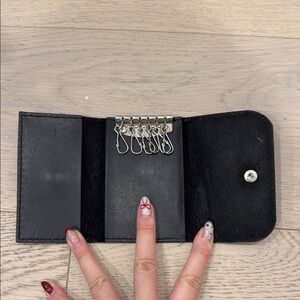 Black Leather Key Holder